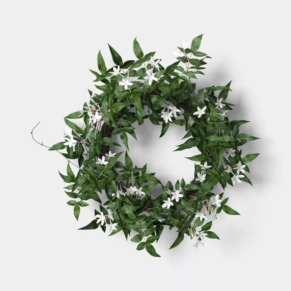 Artificial Jasmine Decorative Wreath