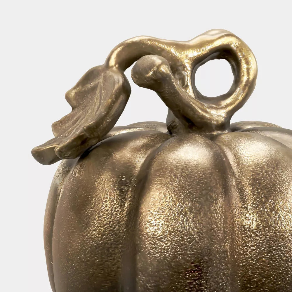 Set of 3 Mini Metal Fall Pumpkin Desktop Decor